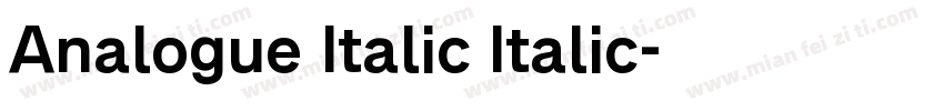 Analogue Italic Italic字体转换